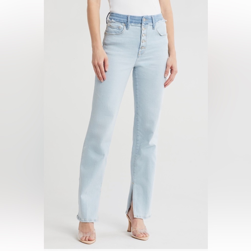 Good American Light Blue Flare Jeans